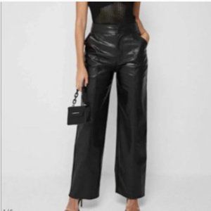 Maniere De Voir Vegan Croc Broken Heart Trousers - Black